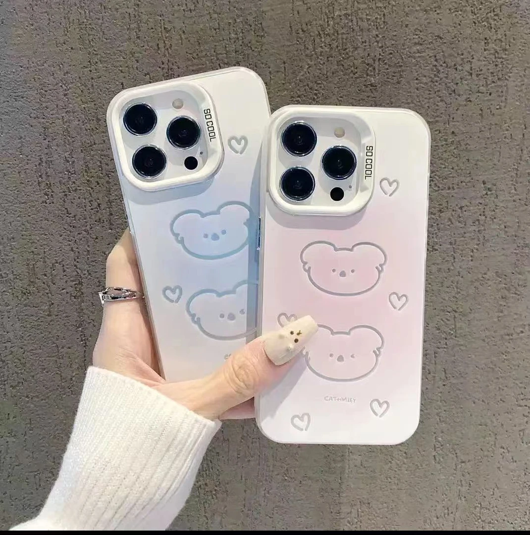 晕染磨砂彩银苹果15/iphone14/华为荣耀/vivo/oppo情侣手机壳防摔