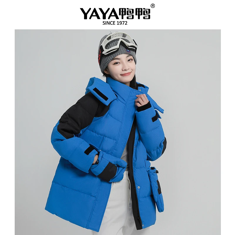YAYA/鸭鸭2022新款时尚小个子韩版百搭保暖短款羽绒服YE2B604456A