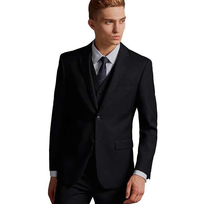 F401男士西装外套休闲黑色结婚修身商务男式新郎