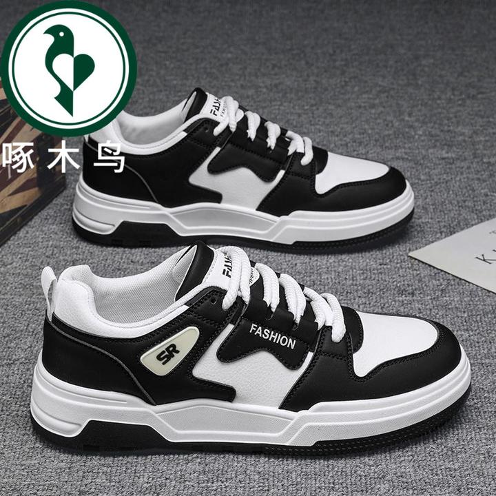 【正品】啄木鸟2024新款春季ins板鞋男运动鞋子休闲鞋低帮平底
