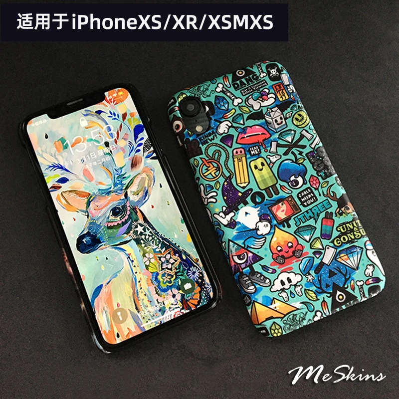 MeSkins适用苹果iPhoneXsMax手机壳XR套防摔创意潮牌男女新款来图