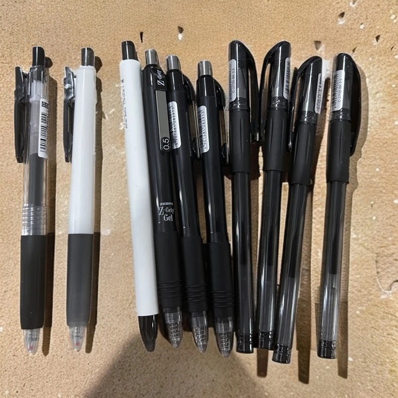 斑马进口笔十支组合套装学生专用0.5速干黑色
