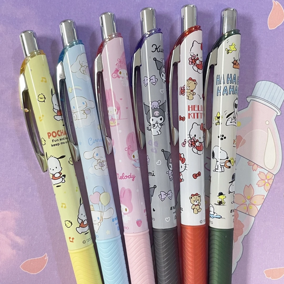 新品日本pentel派通三丽鸥联名中性笔美乐蒂凯蒂猫玉桂狗库洛米