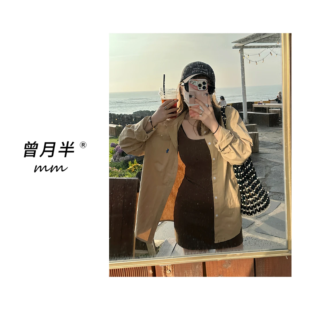 曾月半mm《复活加色》柔软水洗全棉刺绣宽松衬衫！ZS273