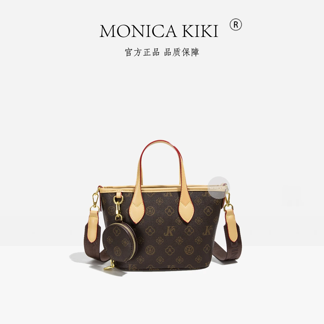 时尚新款轻奢百搭菜篮子包印花手提女包女士单肩斜挎包660160