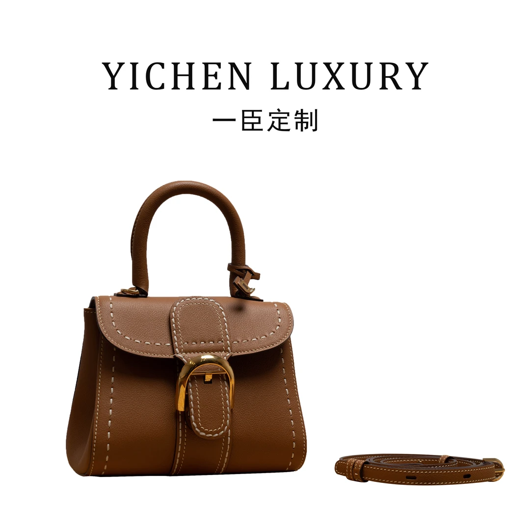 一臣定制德家马蹄包手工蜡线时尚百搭送女友礼物潮流棕色单肩包