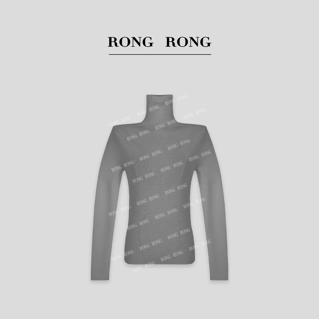 溶溶T【温暖态度】RONGRONG60支100绵羊毛保暖无缝针织羊毛衫4J9088