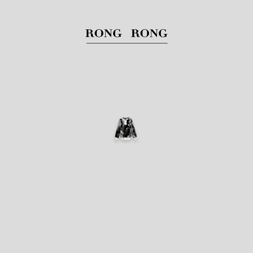 溶溶L【泼墨艺术】RONGRONG 绵羊毛百搭扎染保暖毛衣23861-12.11S09