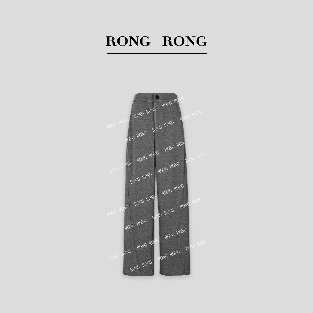 溶溶T【黄昏暖阳】RONG绵羊毛醋酸修饰腿型保暖镰刀裤D-B8965932