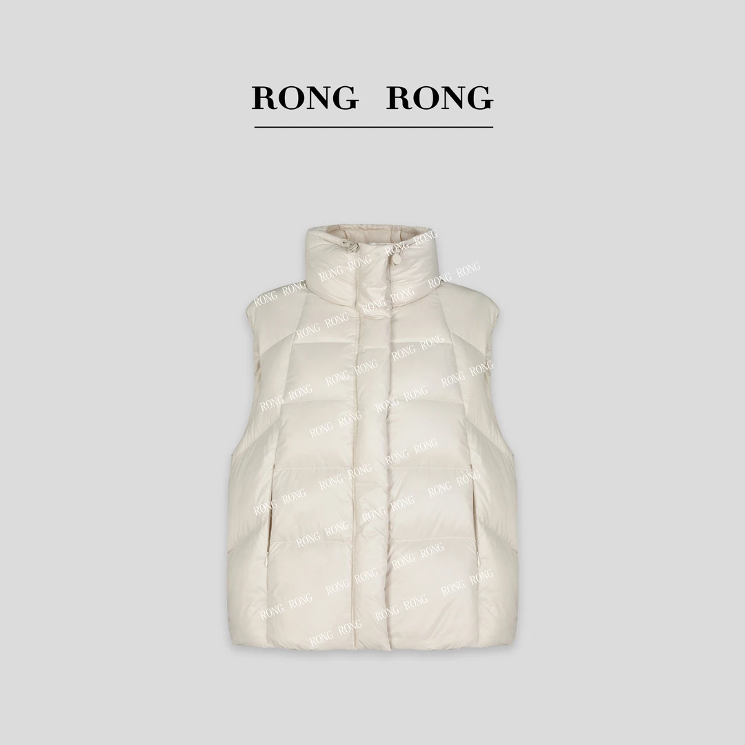 溶溶【海岸风情】RONGRONG   90白鸭绒轻奢保暖百搭马甲羽绒服 H010