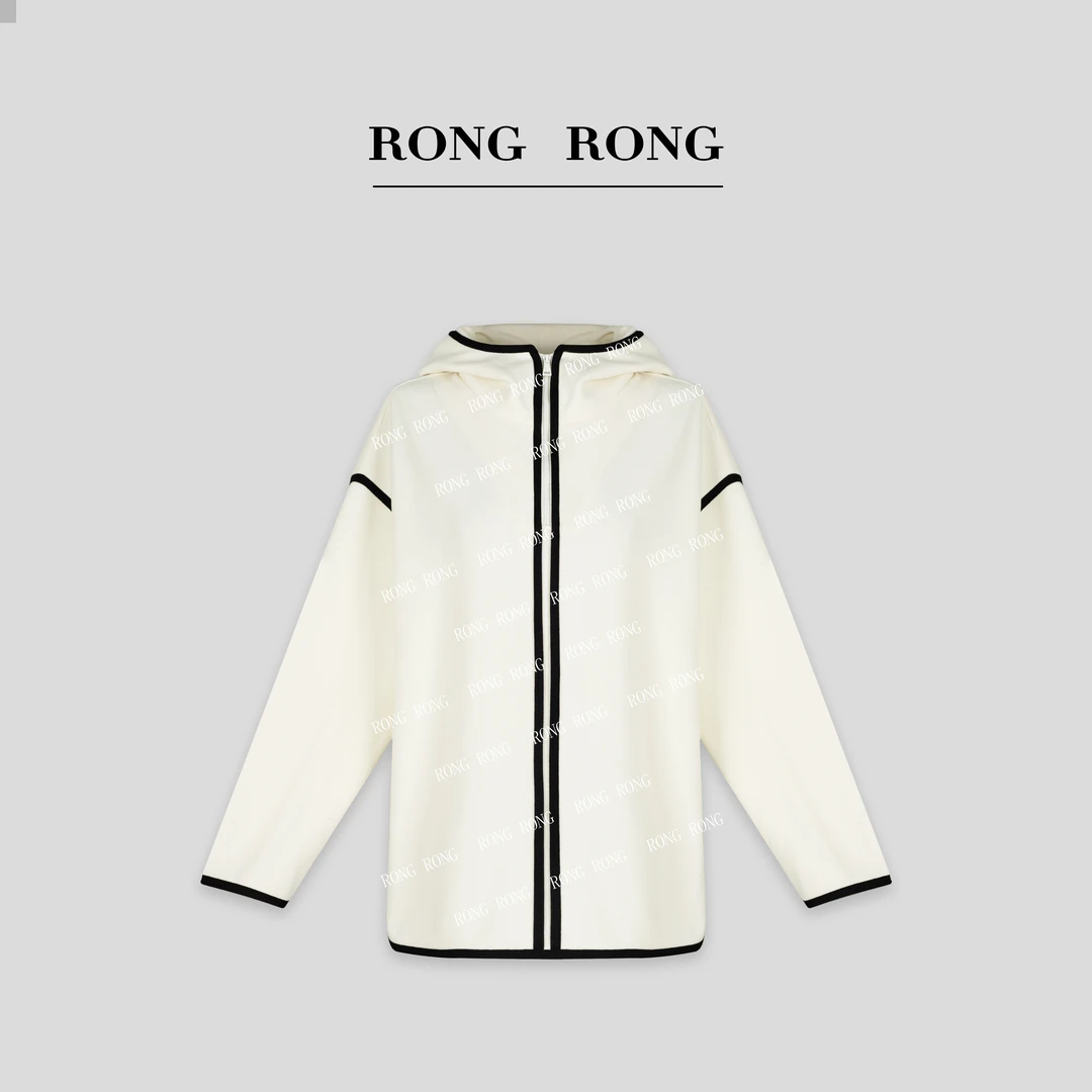 溶溶【白墨苍原】RONGRONG 极简线条撞色设计休闲上衣 U-A8965964