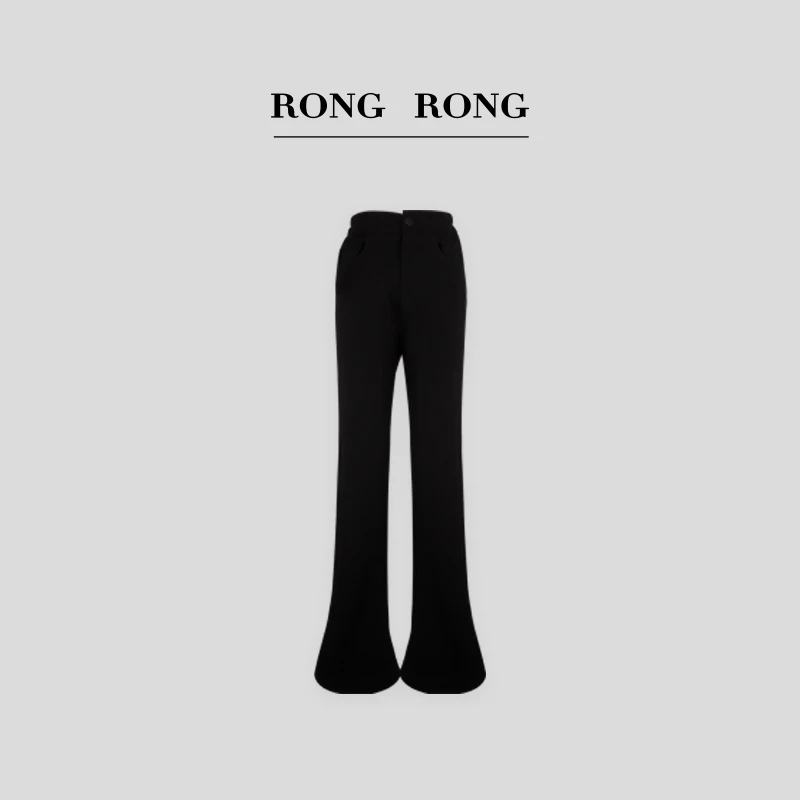 溶溶T【魔术师】RONGRONG 修身显长腿内里加绒百搭马蹄裤C-I2021089