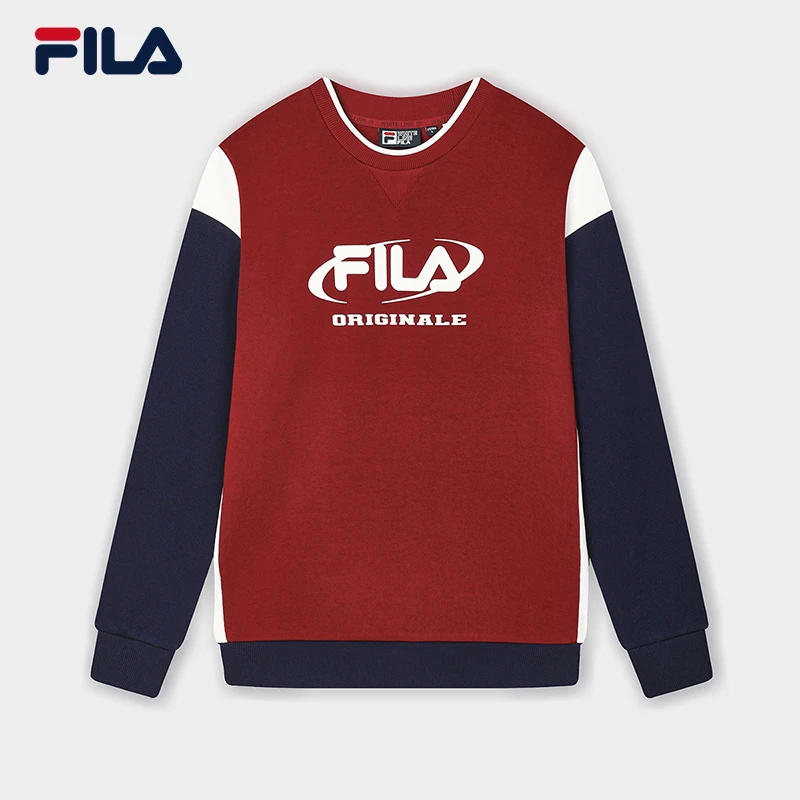 Fila/斐乐男【时尚潮流拼色卫衣】秋冬休闲百搭圆领长袖F11M449205F