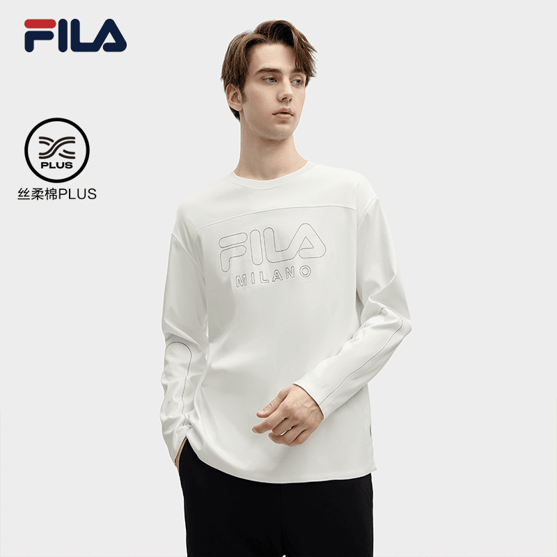Fila/斐乐男士【米兰系列丝柔棉puls休闲圆领卫衣】上衣F11M415208F