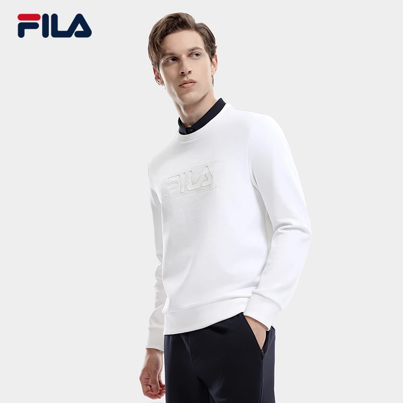 Fila/斐乐男士【空气层透气圆领卫衣】秋冬季高端套头衫F11M332201F