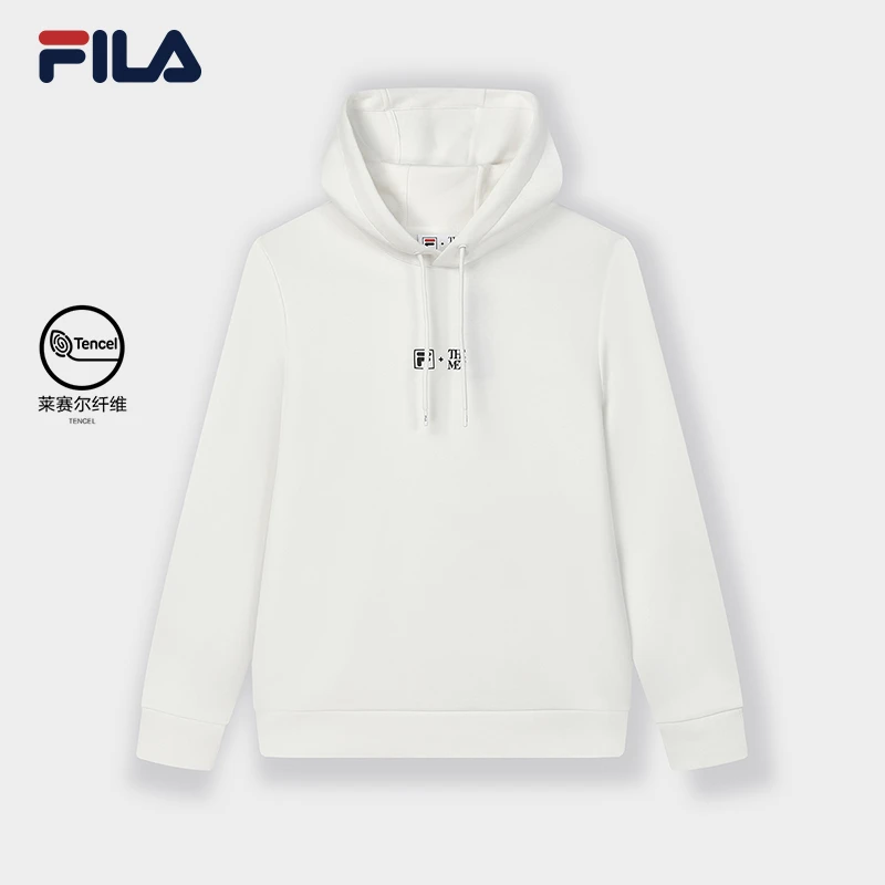 Fila/斐乐男士【棉天丝艺术联名长袖】秋冬休闲连帽卫衣F11M348205F