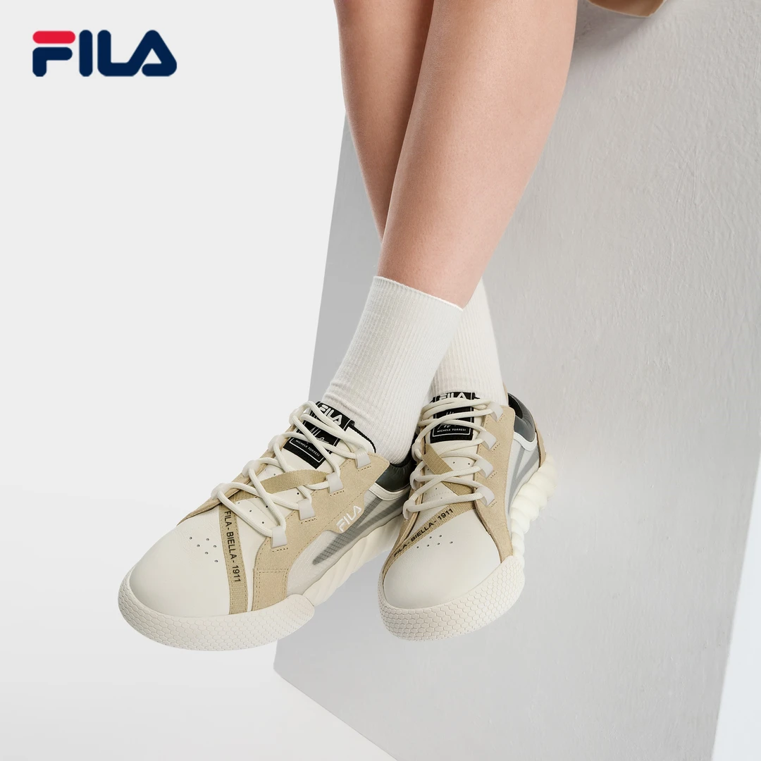 FILA/斐乐女士鞋子【百搭出片绳索鞋】休闲厚底低帮板鞋F12W333201F