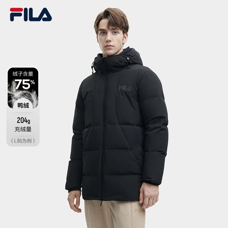 Fila/斐乐男士【保暖舒适中长款羽绒服】冬季加厚外套F11M348909F