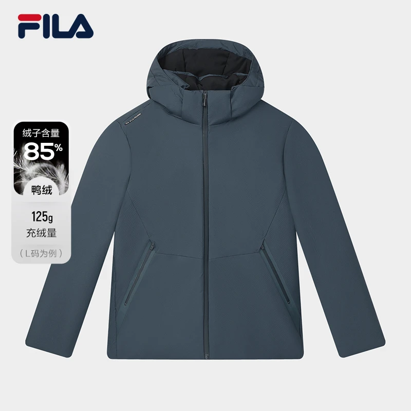 Fila/斐乐男士【防风防泼水商务羽绒服】可拆帽保暖外套F11M342906F