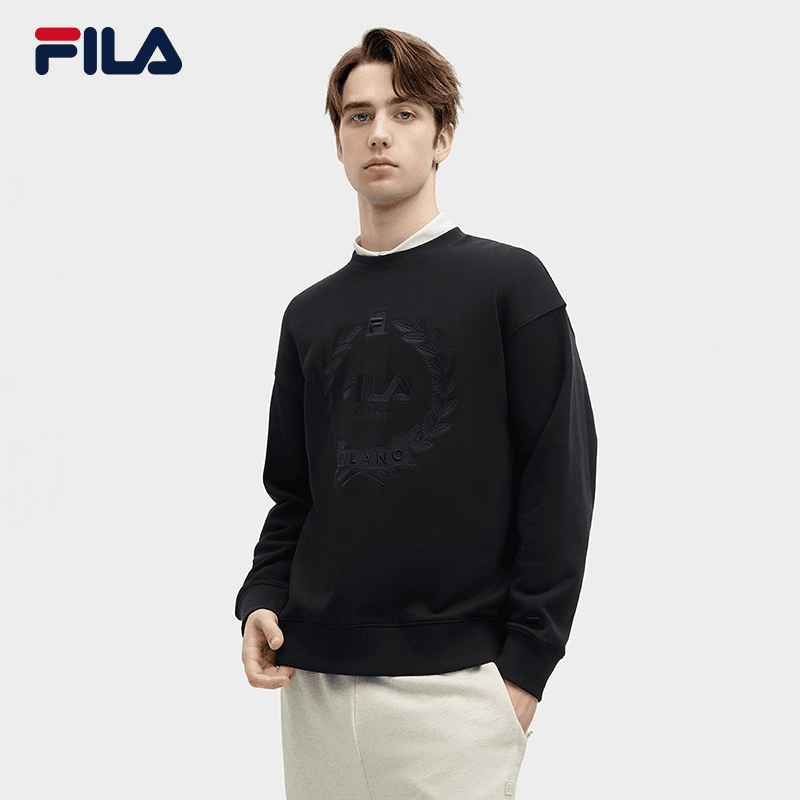 Fila/斐乐情侣款【新款春季休闲卫衣】圆领潮流套头衫F11U415201F