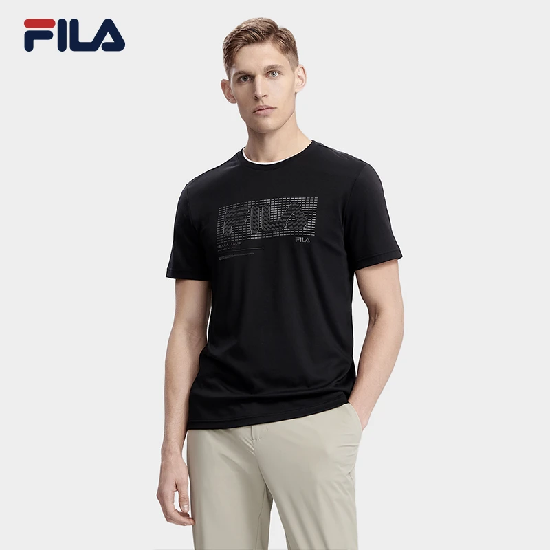 Fila/斐乐男士【天丝莫代尔亲肤休闲T恤】夏季商务短袖F11M327111F