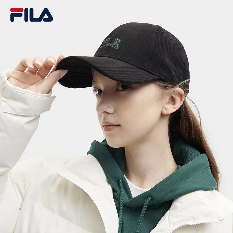 Fila/斐乐中性【多彩灯芯绒棒球帽】秋冬户外时尚运动帽F13U349233F