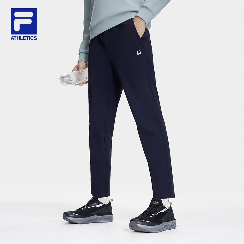 Fila/斐乐男子【70D弹力立体剪裁裤】抗皱直筒男裤A11M341808F