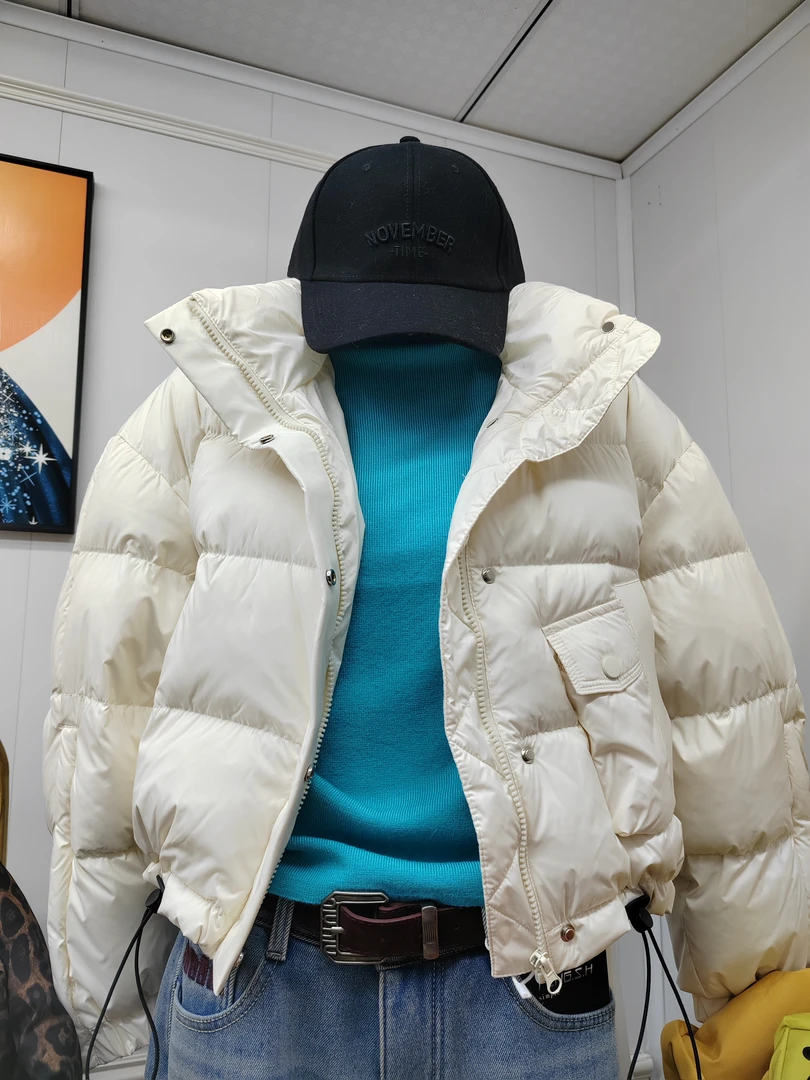 <鑫依阁>小个子短款立领羽绒服913