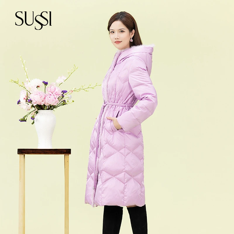 SUSSI/古色24秋冬紫色收腰减龄休闲外套女911AX412280