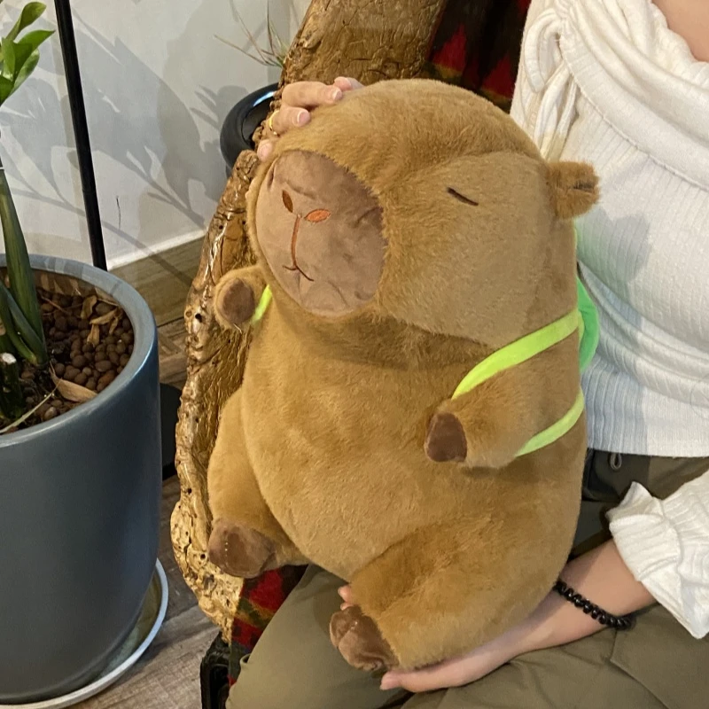 带乌龟40cm卡皮巴拉毛绒玩具可爱水豚抱枕玩偶送闺蜜礼物