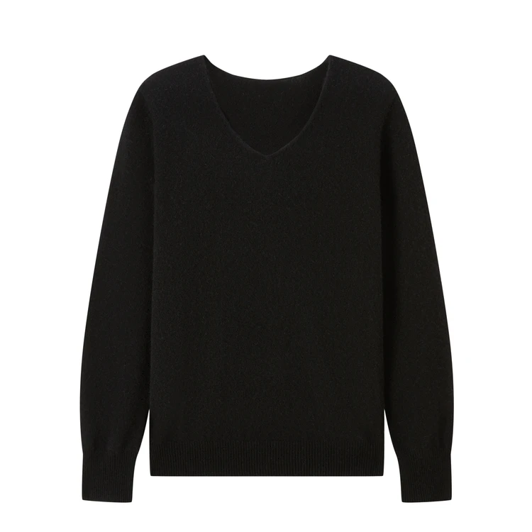 【雅姐甄选】 RB 时尚简约纯山羊绒长袖毛针织衫  EM22449786