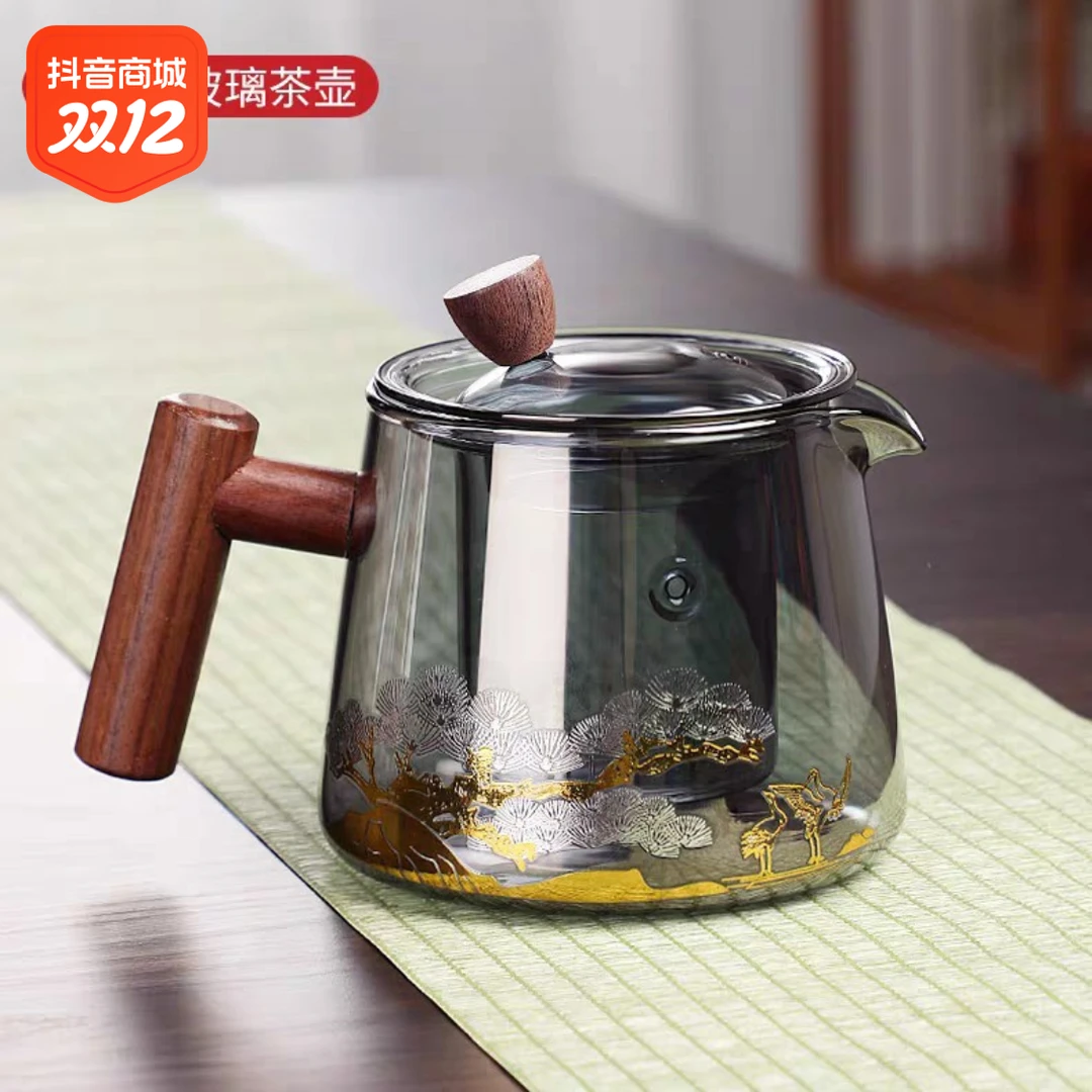 【小扬哥力荐】玻璃茶壶家用过滤茶具红茶泡茶泡茶壶玻璃茶壶单个