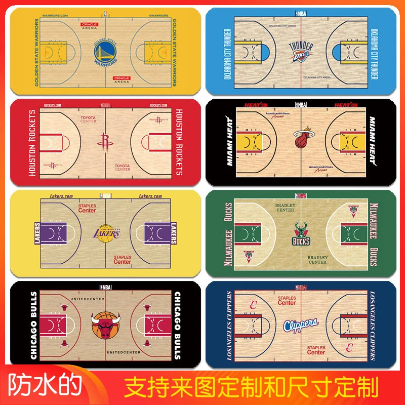 nba篮球场鼠标垫超大勇士湖人队主场游戏电竞学生加厚宿舍男桌垫
