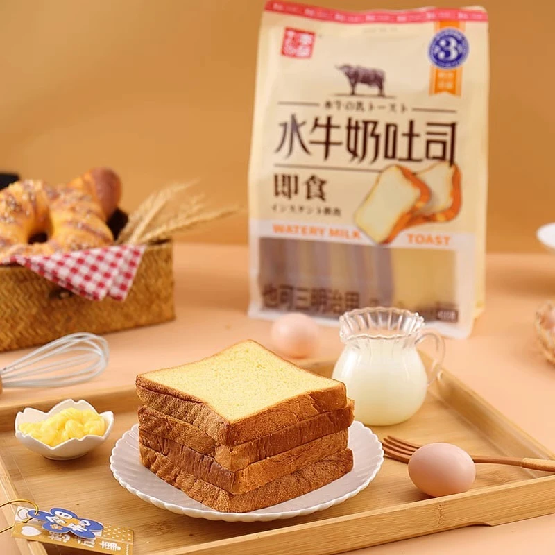 本垒黄油水牛奶吐司厚切手撕面包懒人早餐410g儿童即食糕点小吃