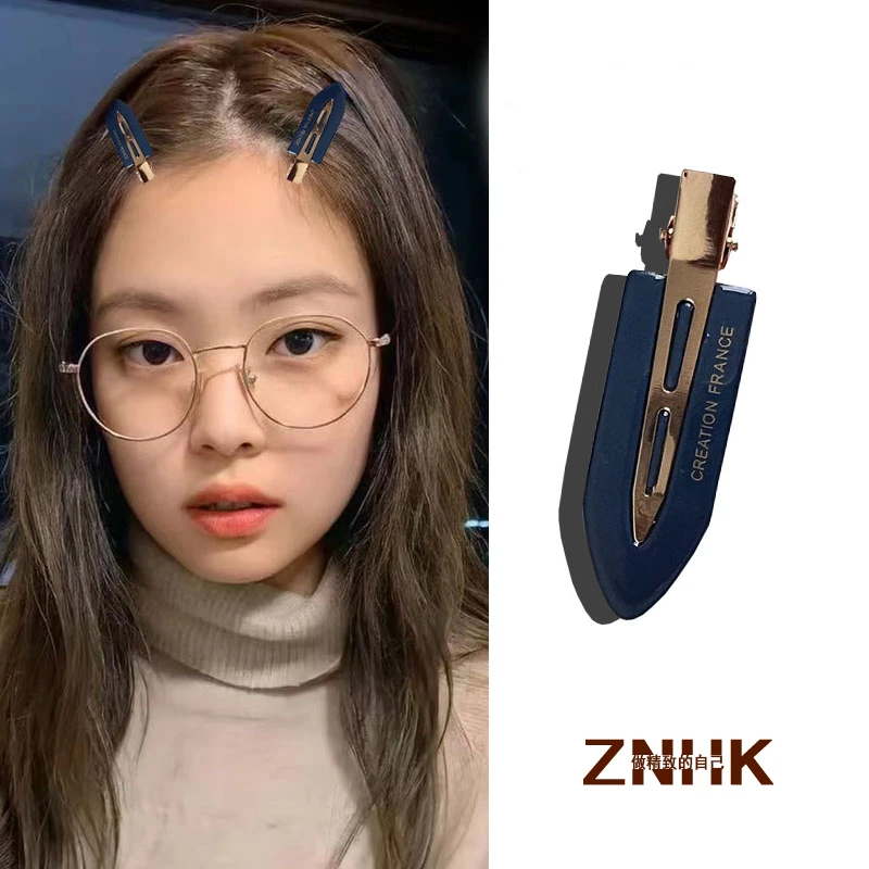 jennie同款发夹无痕侧边刘海夹小发卡网红简约百搭一字鸭嘴夹发饰
