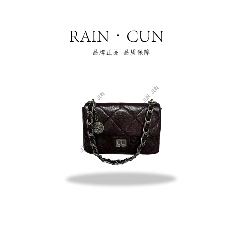 【RAIN.CUN】ZT-D9613-A-酱红高定轻奢时尚百搭潮流女士包包