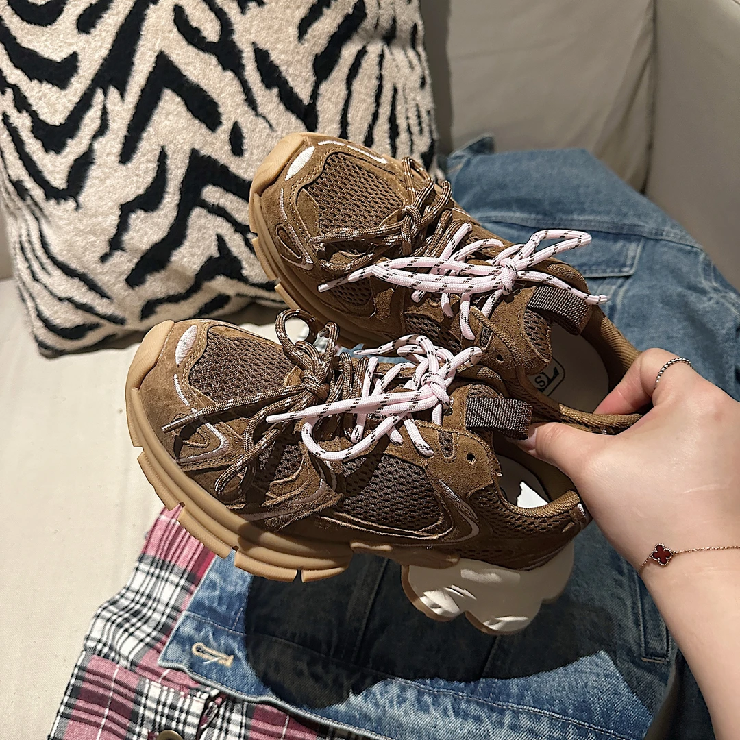 TS/TS2024年新款休闲气质百搭潮流平底厚底老爹鞋