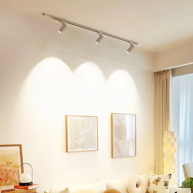 家用射灯客厅背景墙小山丘led轨道灯三色变光导轨式网红明装灯