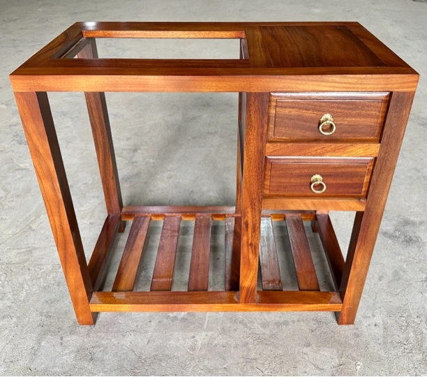 实木双抽茶水柜(不包邮！)