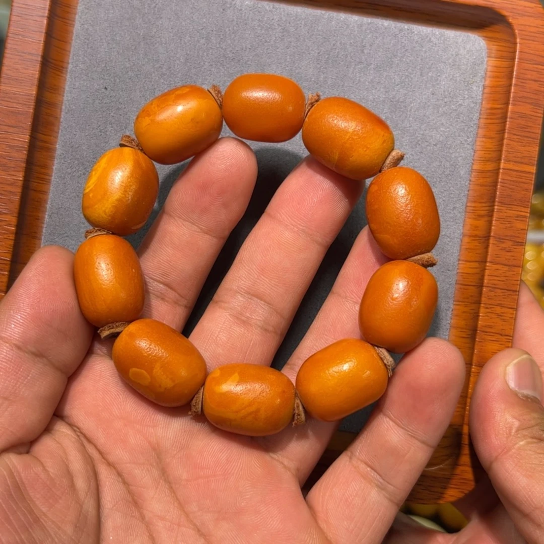 蜜蜡手链未镶嵌枣珠手串