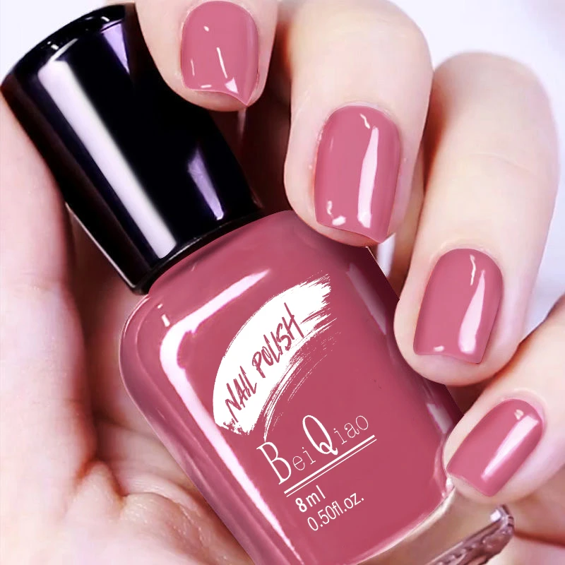 显白豆沙粉指甲油不可撕持久防水不掉色免烤快干流行裸粉百搭美甲