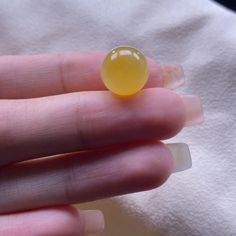 【闪购商品】翡翠颈饰未镶嵌冰鲜蛋黄珠卡12