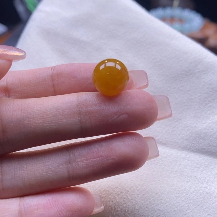 【闪购商品】翡翠颈饰未镶嵌焦糖黄珠卡11.9