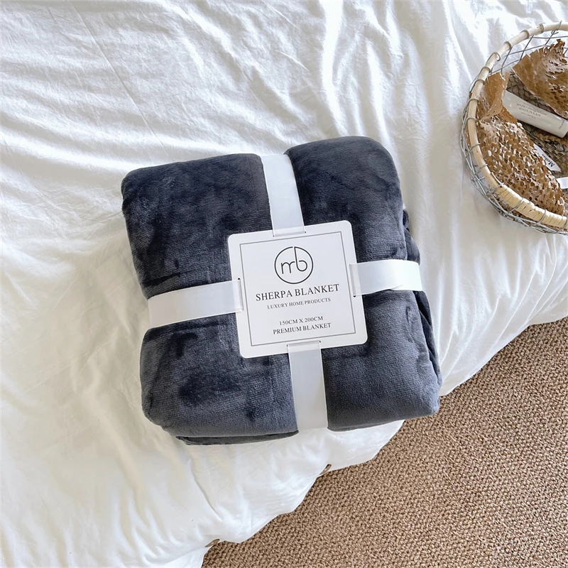 A431#法兰绒+羊羔绒双面毯  150cm*200cm