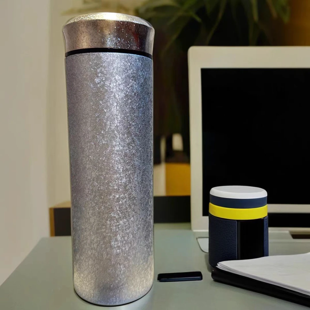 C001#高端双层大容量纯钛保温杯  450ML