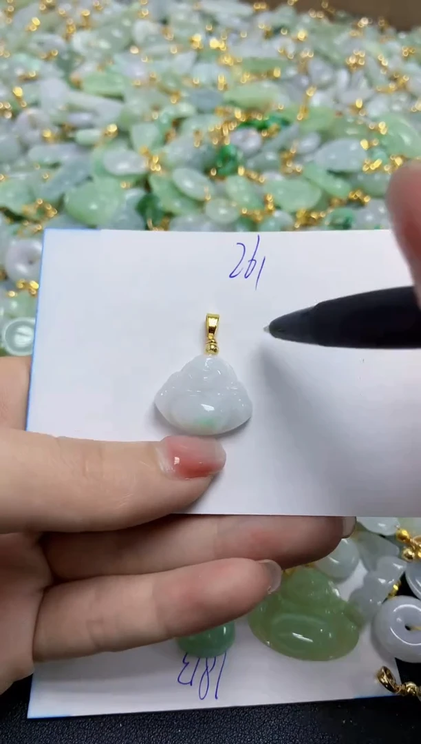 【闪购商品】翡翠挂件合金天然缅甸翡翠A货