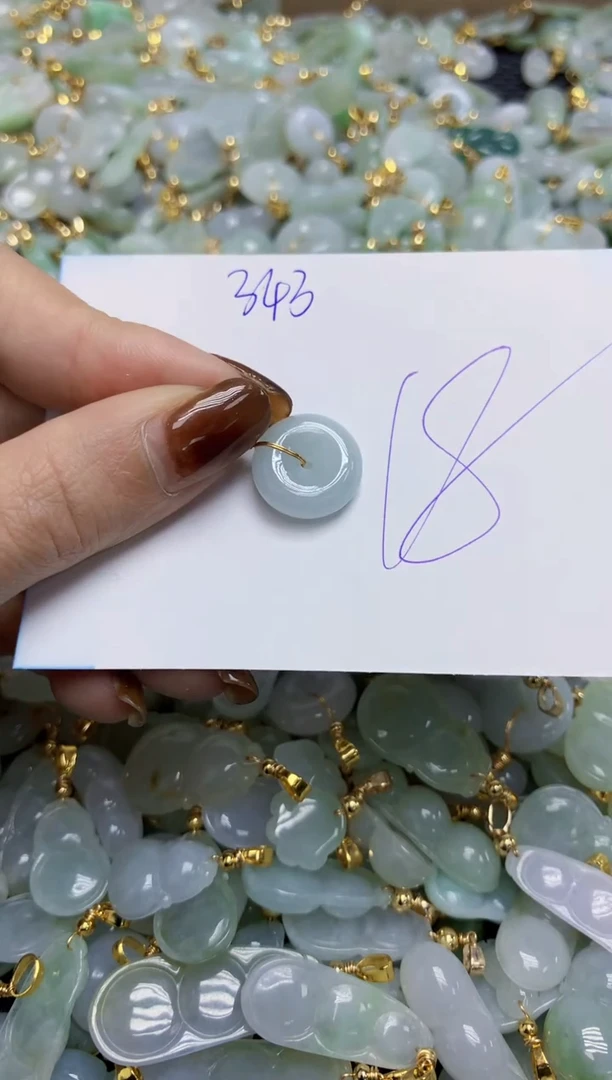 【闪购商品】翡翠挂件合金天然缅甸翡翠A货