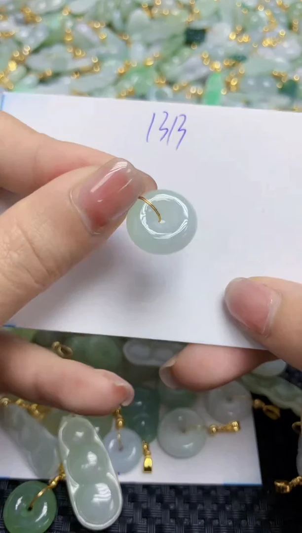 【闪购商品】翡翠挂件合金天然缅甸翡翠A货