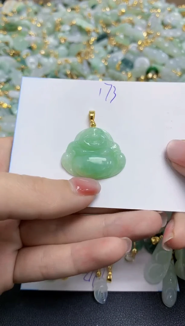 【闪购商品】翡翠挂件合金V天然缅甸翡翠A货