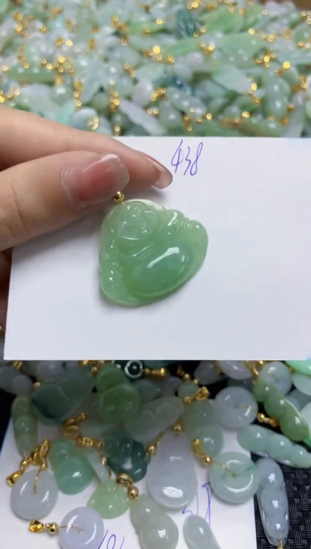【闪购商品】翡翠挂件合金天然缅甸翡翠A货